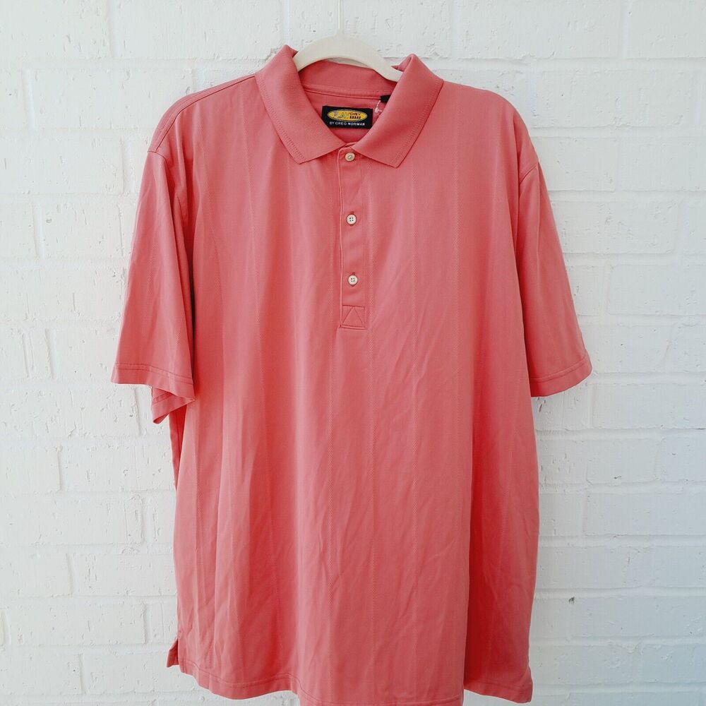 Greg Norman Golf Tennis Shirt Play Dry Polo Shirt Stretch Sz:L  (NWOT)